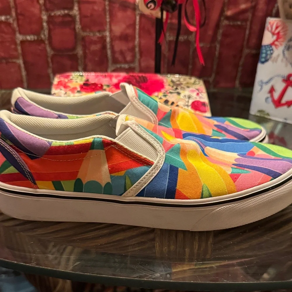 Colorful Slip-On Women's Sneakers - Picture 2 of 6